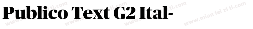 Publico Text G2 Ital字体转换